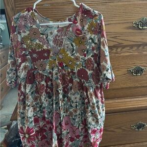 Natural Life Multicolor Floral Clutch